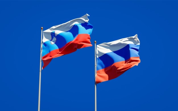beautiful national state flags of slovenia and russia together on blue sky 3d artwork 337817 4107